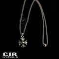 CHROME HEARTS NECKLACE-KALUNG TITANIUM SILVER PRIA WANITA ANTI KARAT TIDAK LUNTUR-CJR TITANIUM. 