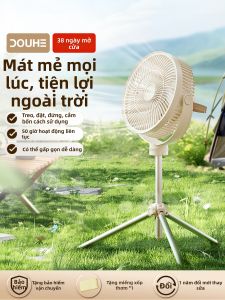 Douhe | Silent USB Rechargeable Long-Lasting Powerful Foldable Portable Outdoor Cooling Fan