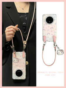 เคสโทรศัพท์มือถือ Huawei Mate70 รุ่นใหม่ Pura70 pro ดีไซน์น่ารัก กระเป๋าสะพายข้าง หูฟัง ดีไซน์การ์ตูนแมว สำหรับผู้หญิง