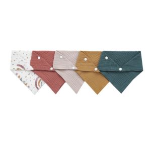SHENGFEILA | Spit-up Prevention Cotton Muslin Triangular Bib