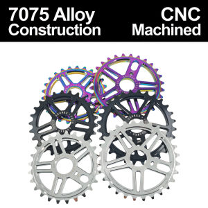 BMX Chainwheel BMX Sprocket 1/2"*1/8" 25T Lightweight Aluminum Alloy 7075 CNC Bicycle Racing Performance Bike Chainring Parts