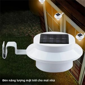 1-4 Gói Đèn Năng Lượng Mặt Trời Gắn Máng Xối Ngoài Trời Đèn LED Chống Nước Gắn Tường Đèn Năng Lượng Mặt Trời Tự Động Sạc Hiên Nhà Lối Đi Hàng Rào Chiếu Sáng Sân Vườn