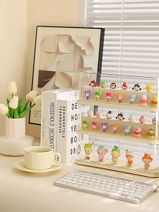 HETEE Acrylic Stackable Display Case with Dustproof Seal Transparent Collectible Organizer for Figurines Blind Box Toys