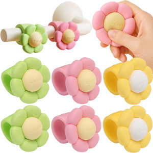 3Pcs Silicone Door Handle Stopper / Mute Anti-Collision Door Handle Buffer / Cartoon Flower Doorknob Bumper Pad / for Wall Protection