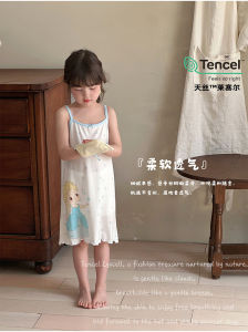 Váy Ngủ Mùa Hè Cho Bé Gái Elsa Snow White Dây Mỏng Mát Mẻ Cho Trẻ Em Trung Niên Và Lớn Áo Ngủ Liền Thân Dễ Thương Cho Gia Đình Mặc Ở Nhà