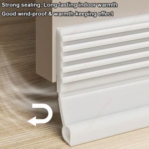 New Door Bottom Sealing Strip 1M Windproof Dust Stopper Guard Rain Weatherstrip Noise Reduction Insulator Sealer Home Hardware