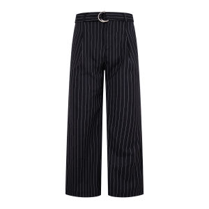 Vintage Striped Wide Leg Summer With Belt Comfortable Slim Trousers