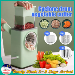 【Free Gift】Multi-Function Vegetable Cutter Hand-cranked storm vegetable cutter Slicer Dicer Manual Carrot Chopper Potato Grater Food Mandoline Slicer for Onion，Garlic Cabbage - Penyagat / Sayur / Kentang Lobak