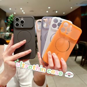 Ultra Thin Matte Frosted Soft TPU Magnetic Phone case for iPhone 17 16 15 14 Plus 13 12 11 Pro Max for Magsafe Shockproof Cover