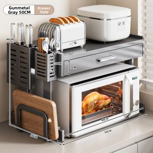 B&W | Multifunctional Countertop Microwave Oven Storage Rack