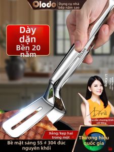 Olodo | Dụng Cụ 2-trong-1 Inox Cho Bếp Công Nghiệp: Kẹp và Xẻng Lật để Nướng Lật và Nhấc