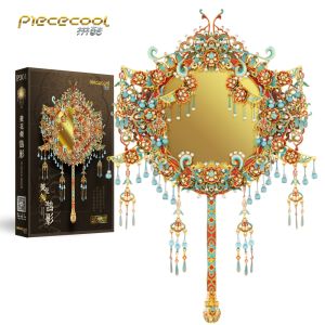 Piececool 3D Puzzles Metal Octagonal Mirror Assembly Model Kits Chinese Style DlY Sets for Home Decoration Gifts for Girl Friend