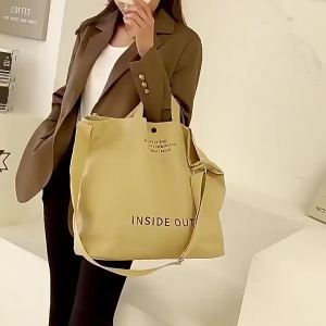 Túi Đeo Vai Vải Bố Cỡ Lớn Dành Cho Nữ Túi Xách Thời Trang 2023 Lót Polyester Ví Mềm Mại Phong Cách Giản Dị Dùng Để Mua Sắm Và Đựng Sách