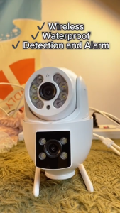 V380 PRO BP3 4K 6MP Dual Lens cctv camera outdoor Wifi Connect 360 Outdoor Waterproof Two Way Audio PTZ Control Night Vision IP66 Waterproof