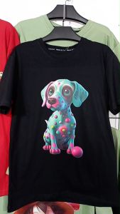 Kaos Pria 3 Dimensi Motif Animasi Doggi Pelangi Tshirt Oblong Katun 24s H0148 By Hans & co
