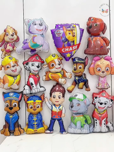 Balon Foil Kartun Paw Patrol Karakter Chase Rubble Marshall Skye Dekorasi Ulang Tahun Simple Anak Laki-Laki Lucu Anjing Patroli