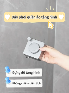 MEIDOO Dây phơi quần áo vô hình giá phơi trong nhà giá phơi kính thiên văn ban công không lắp đặt khoan