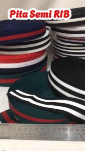 Pita RIB Elastis Motif ukuran 28cm 4cm | Pita Rib Manset Lengan Pinggang | Bis Motif | Pita Rib Baju Kaos jaket celana | Pita list baju | Pita list celana | Pita list sepatu | pita list tas | Pita kalung Kucing anjing | Pita dekorasi | Pita souvenir kado