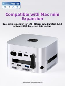 Acasis | Mini Mac Expansion Dock M.2 SSD Adapter USB TF SD Card Reader