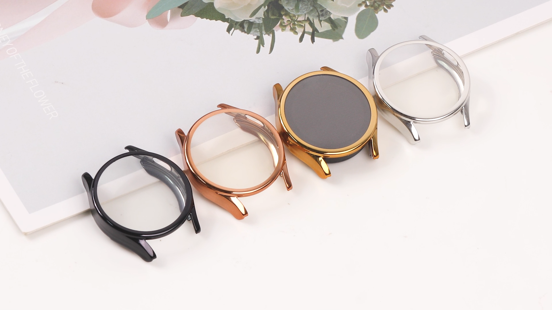 Anti Gores Soft TPU Case for Samsung Galaxy Watch 7 44mm 40mm Plated Screen Protector Film All-around Bumper Cover for Jam Tangan Smartwatch Samsung Galaxy Watch 40mm