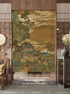 JIAYOUYANZHI | New Chinese Style Bamboo Blind No Drilling Custom Made