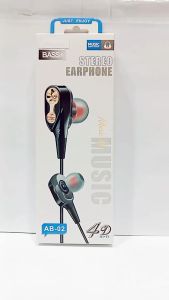 Handsfree Headset In-ear AB-02 + Mic 3D Hi-Fi Stereo Earphone Headset Super Bass