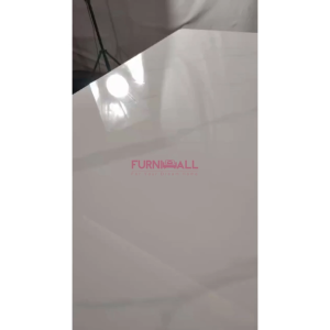 Furnimall Dining Table Sintered Stone Glossy Top Modern Cafe Table Restaurant Meja Makan Luxury