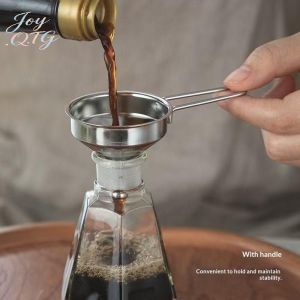 Hot Sale Mini Metal Kitchen Tool for Oil Wine & Coffee Bean Bottle Filling Stainless Steel Funnel With Handle