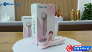 Máy Massage Mặt Công Nghệ Ion Roaman M7 Làm Sạch Đẩy Tinh Chất Cấp Ẩm Dưỡng Da | Bảo Hành 2 Năm