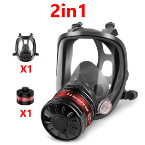 Full Face Respirator Gas Mask with 40mm Filter Full Face Gas Masks Survival Chemical Respirator with 40mm Filter