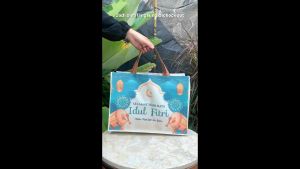 Goodiebag Hampers Lebaran Idul Fitri JUMBO Ready Stock Tebal Parcel Hari Raya Kanvas Tali Kulit Premium