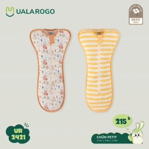 Nhộng chũn cho bé tránh giật mình Ualarogo 0-9 tháng sơ sinh Petit co giãn khoá 2 chiều 2421