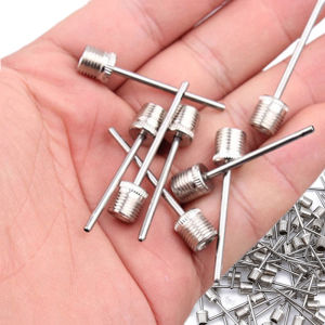 100 Kim Bơm Bóng Thể Thao Bằng Thép Không Gỉ Cho Bóng Đá Bóng Rổ Bóng Chuyền - Bộ Chuyển Đổi Van Khí Tay Cho Bơm Bóng