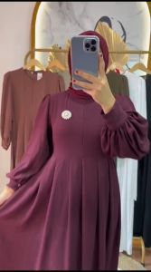 ZASKIA DRESS CRINCLE AIRFLOW PREMIUM TERBARU / GAMIS WANITA MODEL LEBARAN 2024 KEKINIAN
