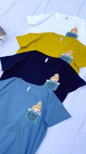 MOTIF KANTONG SAKU - Kaos T-Shirt gambar saku pocket girl Tshirt baju atasan wanita katun Lerist