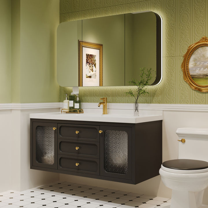 French Vintage Style Bathroom Cabinet Black Bathroom Cabinet Washstand ...