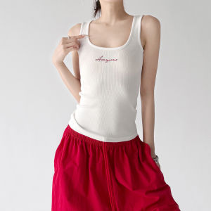 MUYUZI | Stylish Unique Internet Celebrity Bestselling White Square Neck Camisole