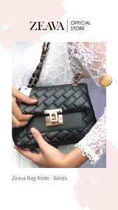 Jack.co - Balqis Slingbag Tas Selempang Wanita / Tas Selempang Fashion / Emboss Tas Selempang Wanita Terbaru 2024 Tas HP Wanita Tas Viral Kekinian Tas Bahan Kulit Imitasi Perempuan Tas jahit jahit