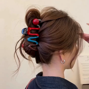 L4 - JEPITAN RAMBUT SALON 10.5CM MODEL GELOMBANG SHAPE PREMIUM / AKSESORIS JEDAI RAMBUT KOREAN GLOSSY