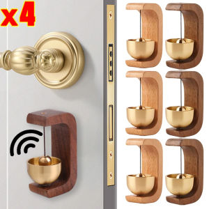4 cái Chuông gió gỗ không dây từ tính chuông cửa cửa ra vào cửa ra vào Chuông trang trí chuông gió vật trang trí treo trang trí nội thất