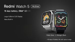 MYSET Redmi Watch 5 Active 2 Inch Display HyperOS 18 Day Battery Heart Rate SpO2 Sensor 140+ Sport IPX8 Water Resistance