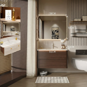 DIPURUI | Retro Ceramic Basin Bathroom Vanity Unit