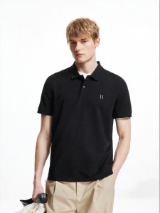 SEASON HIGH | Spring/Summer Pique Polo Shirt Open Hem Casual Wear