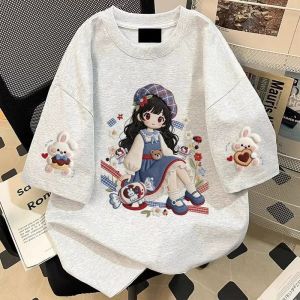 PAZHAOLANG | Plus Size Cartoon Print T-Shirt