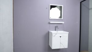 Roz 3 in 1 (304) Stainless Steel Basin Cabinet + Mirror + Glass Shelf RT5043