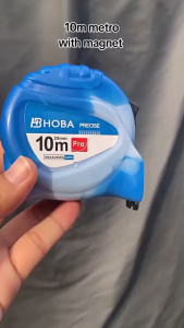 HOBA 10M Professional Tape Measure Heavy Duty Strong Magnetic Tip Measuring Tape Manganese Steel High Precision Impact Resistant Ruler for Construction DIY 0 Meters Heavy Duty Magnetic Tape Measure (33ft) Manganese Steel Blade Professional Grade Measuring