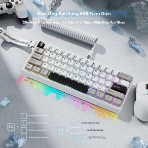 ATTACK SHARK | Bàn Phím Cơ Chơi Game Không Dây ATTACK SHARK X60 HE 60% RGB Công Nghệ Rapid Trigger Switch Từ Tính Tốc Độ Phản Hồi 8KHz Độ Nhạy Chỉnh Được 0.01mm