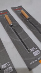 Kikir Besi Gergaji Segitiga 4" Taper Slim Besi Baja Gagang Kayu 4inch 10cm