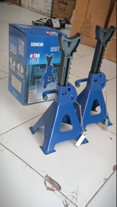 TEKIRO 1 Set Double Lock 2pcs 3ton Jack Stand Double Locking 3 Ton Alat Penahan Body Casis Roda Mobil Dongkrak Jack Stand 3 Ton -IWA