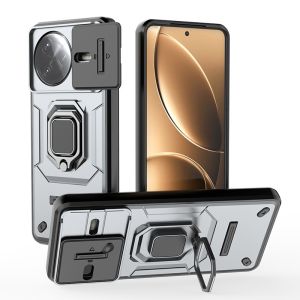 szhaiyu | Armor Phone Case For POCO F7 X7 M8 X8 Pro Max Ultra With Sliding Camera Adjustable Protection Ring Stand Holder Hard Cover